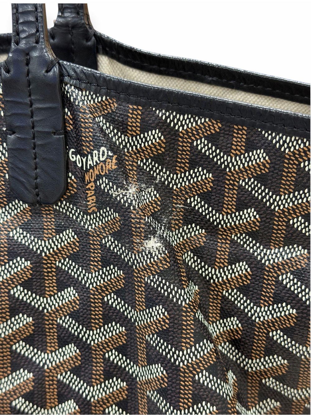 Goyard Saint Louis Tote PM – Black/Brown Goyardine Canvas - Picture 4 of 16